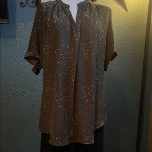 a.n.a Black and White Patterned Blouse